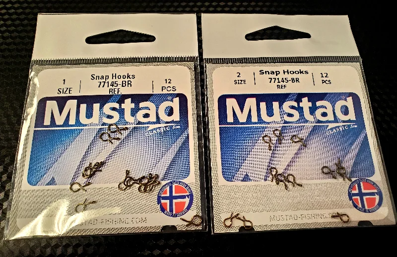 Mustad Snap Hooks - 77145-BR - 2 sizes