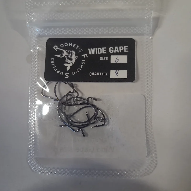 ROONEYS WIDE GAPE LURE HOOKS 6