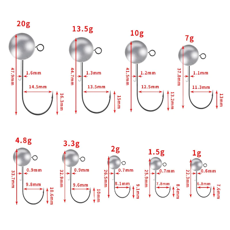 Round Heads Jig Hooks