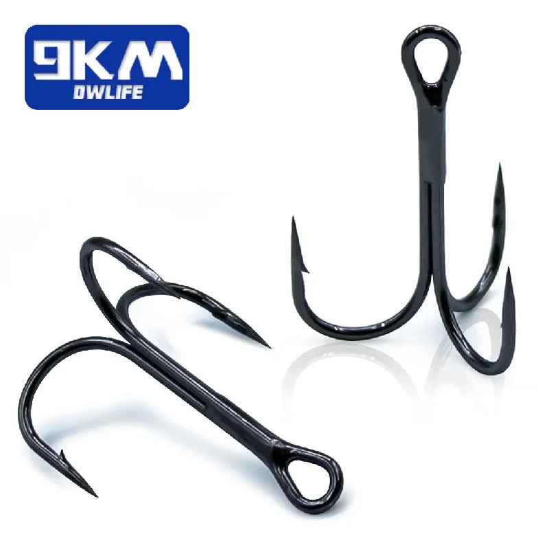 9KM High Carbon Steel Treble Hooks!  Perfect for Saltwater Fishing and Hard Lures