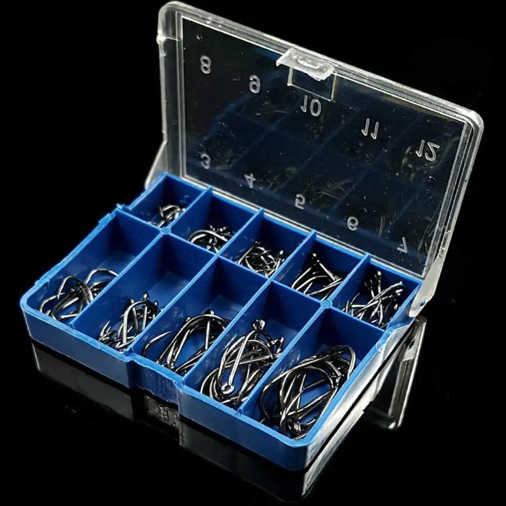 Dasnaki 100Pcs/lot Carbon Steel Black Fishing Hooks