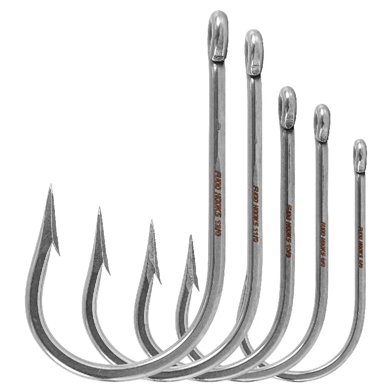 FUDO Standard Gauge Tuna Ringed Eye Hooks