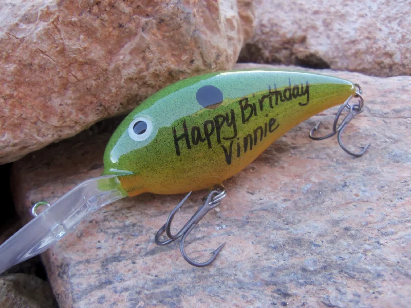 Grad Gifts for Son Happy Birthday Gift for Brother Fisherman Boyfriend Dad Personalized Fishing Lure Fishing Hook Fish Themed Party Bday Him