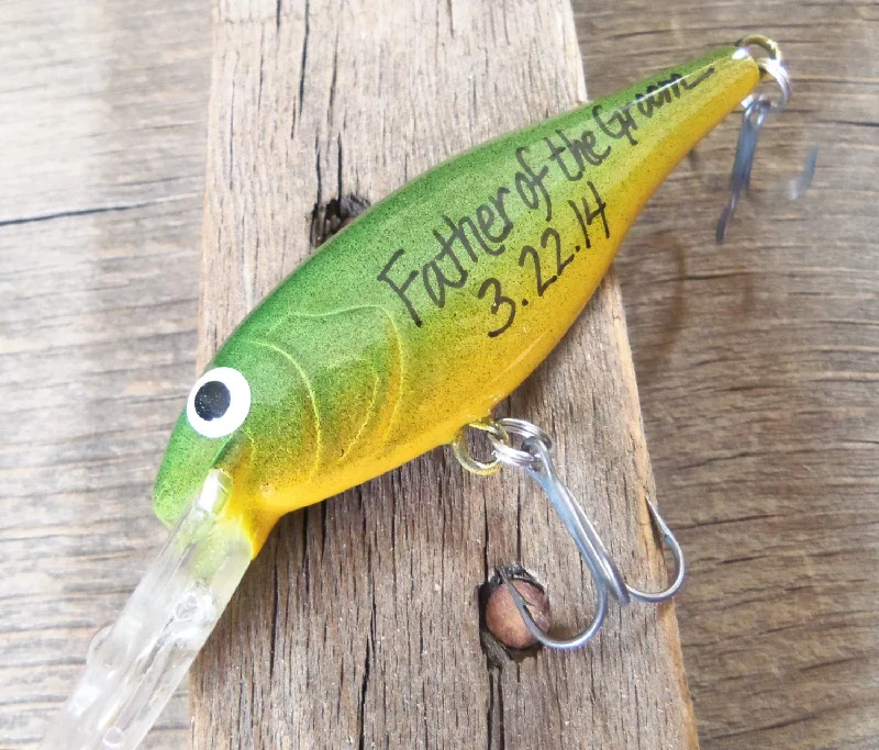 Grooms Father Brides Father Dad of Groom Daddy of Bride In Laws Wedding Gift Handwritten Fishing Lure Grooms man Grandpa Uncle Brother Men