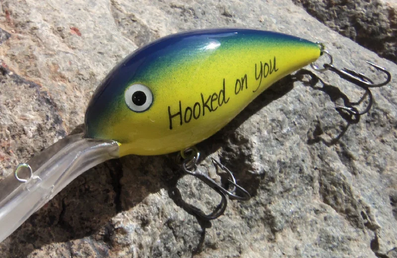 I'm Hooked on You Fishing Lure for Him 20th Anniversary Gifts for Husband Fisher Plug Groom Retirement Over the Hill 40th Birthday 30th 50th