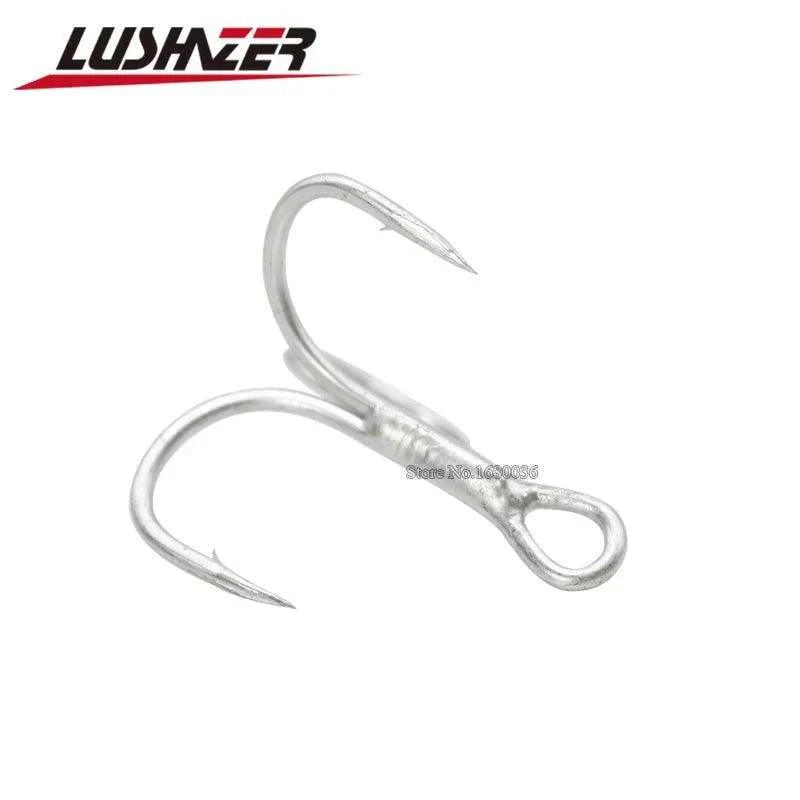 LUSHAZER 8pcs/lot Fishing hook configuration ST41 blood trough treble hooks 1 # 2 # 4 # 6 # 8 # 10 # anchors Hooks free shipping