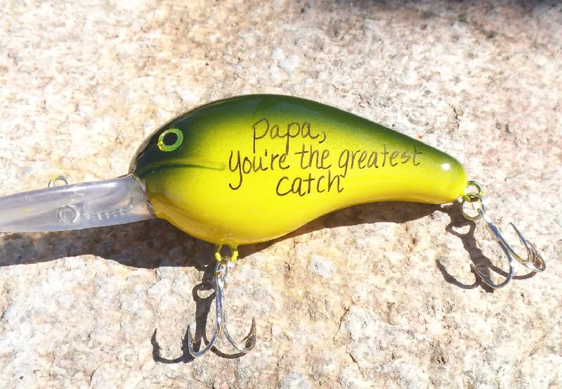 My Greatest Catch Fishing Lure Crankbait for Mens Birthday Gift for Husband Anniversary Dad Grandpa Retirement Brother Fishermen Boyfriend