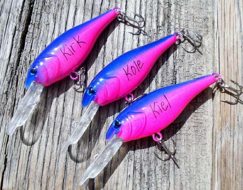 Personalized Gift for Boys Christmas Present Son Personalized Fishing Lure with Names or Custom Message Painted Lure Birthday Nephew Brother