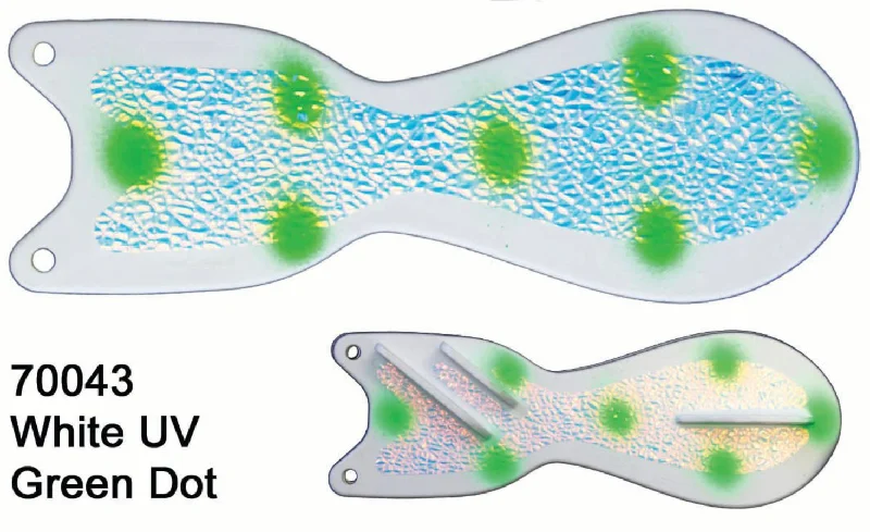 Dreamweaver Spindoctor  10”Wht UV Grn Dot  SD70043L-10