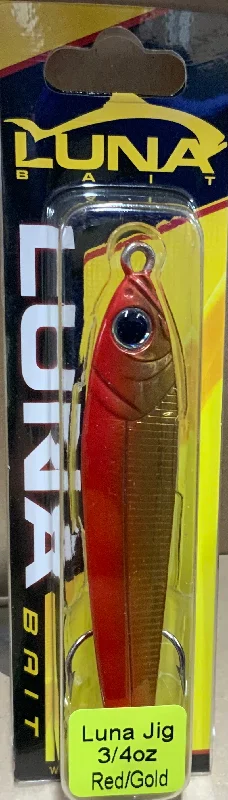 White River Tackle Luna Jigging Spoon 3/4 oz Red/Gold